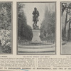 The arbour where Rousseau worked ; The statue unveiled last month ; The philosopher's favourite walk.