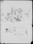 Moulton-Barrett, Henrietta Barrett. Original drawings, pencil sketches, water colors and tracings [c. 1825]