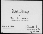 [Dowden], [Edward]. ALS to