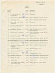 Set list for musical group Soap performing at the “First Annual Original Magnificent Special Services Entertainment Showband Contest”, 1971