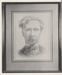 Signed by both. A pastel portrait by A.E. (George William Russell) of George Moore; signed and dated 1900. . .