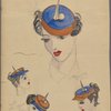 Design drawing of Trylon and Perisphere pillbox hat