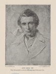 John Ruskin 1857 from the portrait in colored chalk by George Richmond, R.A.