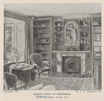 Ruskin's study at Brantwood. Drawn by Arthur Severn, R.I.