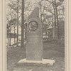 The Ruskin memorial on Friar's Crag, Derwentwater, a famous beauty spot in the English Lake District.