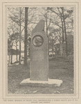 The Ruskin memorial on Friar's Crag, Derwentwater, a famous beauty spot in the English Lake District.