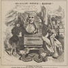 Cartoon containing words: Whistler versus Ruskin, with printed caption underneath, reading: An appeal to the law. Naughty critic, to use bad language! Silly painter, to go to law about it!