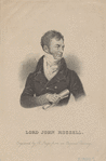 Lord John Russell. Engraved by R. Page, from an original drawing.