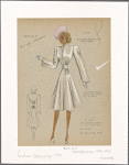 Belted coat with decorative tucks
