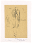 Black wool coat trimmed with mink.