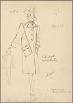 Full length coat of shantung.
