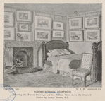 Ruskin's Bedroom, Brantwood (Showing the Turner Drawings and the William Hunt above the fireplace)
