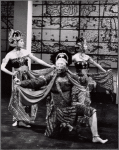 Costumed dancers in a scene from Deshima