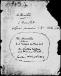 Clarke, Marcus. The moonstone. Ms. play, signed and dated "Public Library, Melbourne, Victoria, 22d August 1879". A dramatization of Collins' novel. Includes 2 pen-and-ink sketches for stage settings 1879 Aug 22