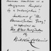 Quotation from the New Magdalen, Holograph. Dec. 26 1872