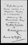 Quotation from the New Magdalen, Holograph. Dec. 26 1872