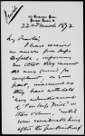 Bentley, George. ALS to 1872 Mar. 22