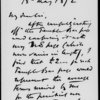 Bentley, George. ALS to 1872 May 18