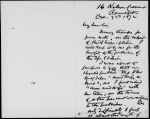 Bentley], [George]. ALS to 1872 Oct. 3