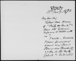 Bentley], [George]. ALS to 1873 Jan. 15