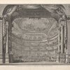Vue perspective de l’interieur de la salle qui fait voir l’amphithéatre