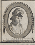 Mrs. Sage. The first female aerial traveller ascended from St. George's Fields, June 29, 1785.