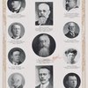 [Montage of photos of professors of language and literature, including, in the center:] George E.B. Saintsbury, professor of English literature, Edinburgh; author of "History of French literature"