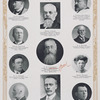 [Montage of photos of professors of language and literature, including, in the center:] George E.B. Saintsbury, professor of English literature, Edinburgh; author of "History of French literature"