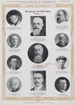 [Montage of photos of professors of language and literature, including, in the center:] George E.B. Saintsbury, professor of English literature, Edinburgh; author of "History of French literature"