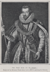 The first Earl of Salisbury. Engraved by Etienne Picart (1631-1721), after a painting by Zuccaro.