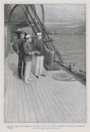 Sampson, Schley, and Hobson on the deck of the "New York" inspecting the Santiago entrance. From The century's Spanish War series