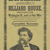 A.R. Samuells' Assembly Billiard House, Brooklyn, Washington St., next to post office. This famous Billiard House has been thoroughly overhauled, remodelled, decorated and frescoed. Complete success.