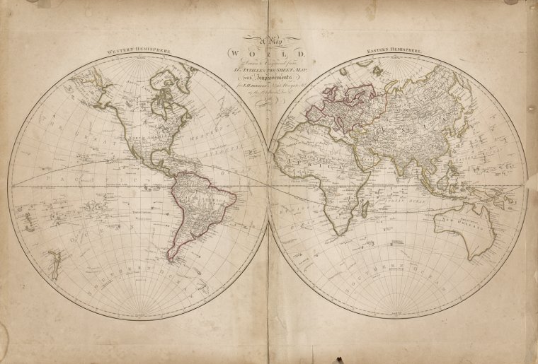 Map of the world drawn and engraved from D'Anville's two sheet map with ...