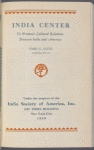 India center--to promote cultural relations between India and America