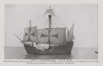 Santa María III. The twentieth century replica of Columbus's flagship, at seas on her trial before coming up the Guadulquiver River to the exposition at Seville.