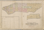 Outline and Index map of New York City, Manhattan Island.