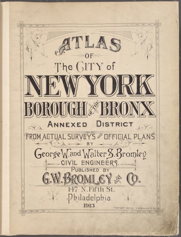 Atlas of the city of New York Borough of the Bronx. Annexed District ...