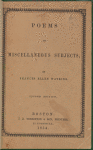 Poems on miscellaneous subjects