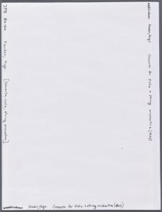 Concerto for violin and string orchestra