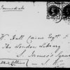 Bartley, Harriet Elizabeth. ALS to Sir Hall Caine. Written as secretary to Wilkie Collins 1889 July 1