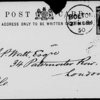Tillotson & son ltd. 4 TLS, 1 LS, postcard and telegram to A. P. Watt & son. Relate to Sir Henry Rider Haggard and Wilkie Collins 1884 Nov. 27 - 1887 May 24