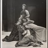 Top to bottom: Jill Choder, Michael Zaslow, Caroline McWilliams, Virginia Vestoff, and D'Jamin Bartlett in Boccaccio, 1975 Sept.