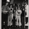 Front row: Barry Primus, Steve Menken, Jackie Paris, Robert Schlee and Amy Taubin; Back row: Denise Delapenha, Mary Delson, Jessica Harper, and George McGrath in Doctor Selavy's Magic Theatre, 1972 Dec.