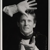 Jeremy Brett in publicity photo for the touring stage production of the 1977-80 revival of Dracula, sets by Edward Gorey