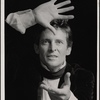 Jeremy Brett in publicity photo for the touring stage production of the 1977-80 revival of Dracula, sets by Edward Gorey