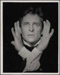 Jeremy Brett in the touring production of the 1977-80 revival of Dracula, sets by Edward Gorey