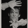 Jeremy Brett in publicity photo for the touring stage production of the 1977-80 revival of Dracula, sets by Edward Gorey