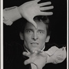 Jeremy Brett in publicity photo for the touring stage production of the 1977-80 revival of Dracula, sets by Edward Gorey
