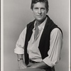 Jeremy Brett in publicity photo for the touring stage production of the 1977-80 revival of Dracula, sets by Edward Gorey