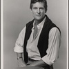 Jeremy Brett in publicity photo for the touring stage production of the 1977-80 revival of Dracula, sets by Edward Gorey